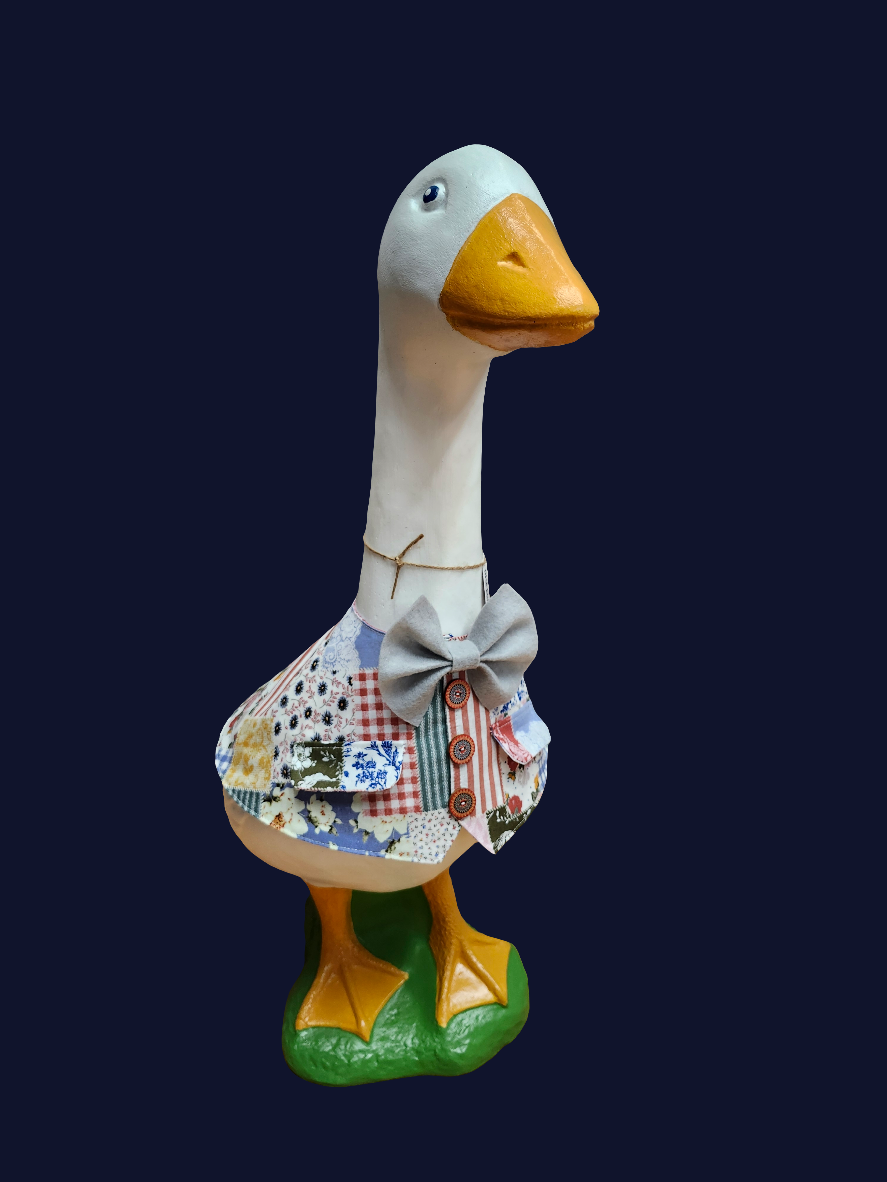 Fancy vest with bow tie goose outfit