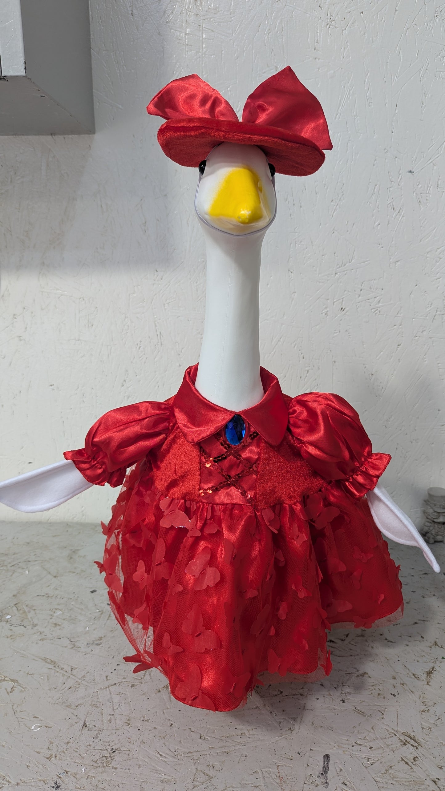 Butterfly dress w/ wings goose outfit