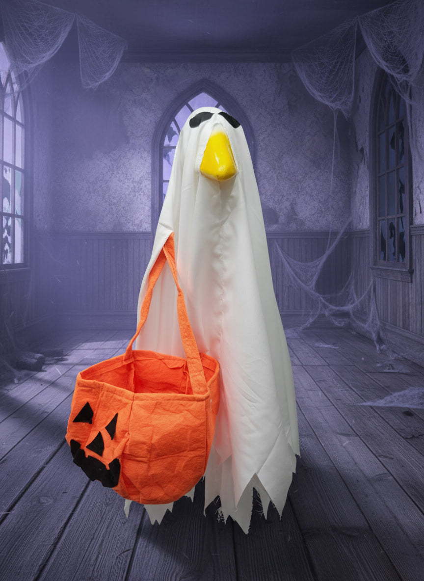 Trick or treat ghost goose outfit