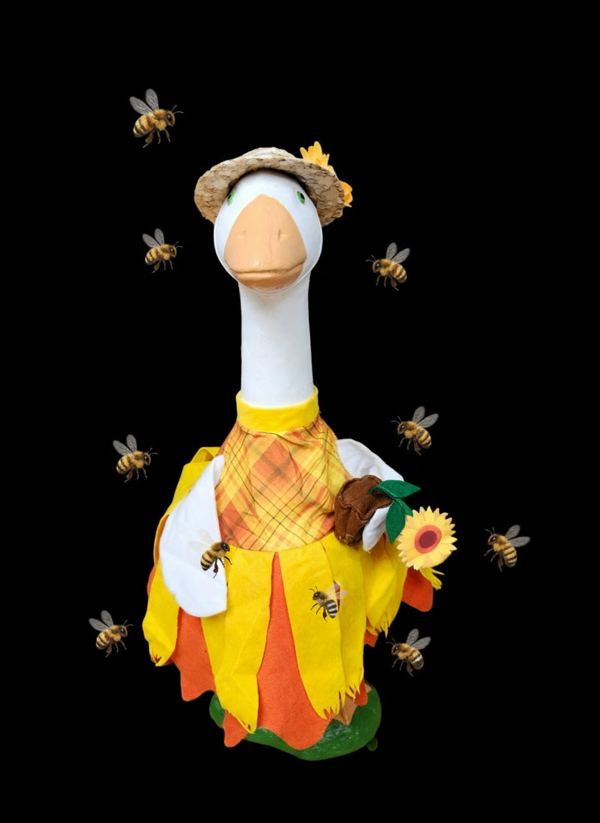 Sunflower pot dress with hat