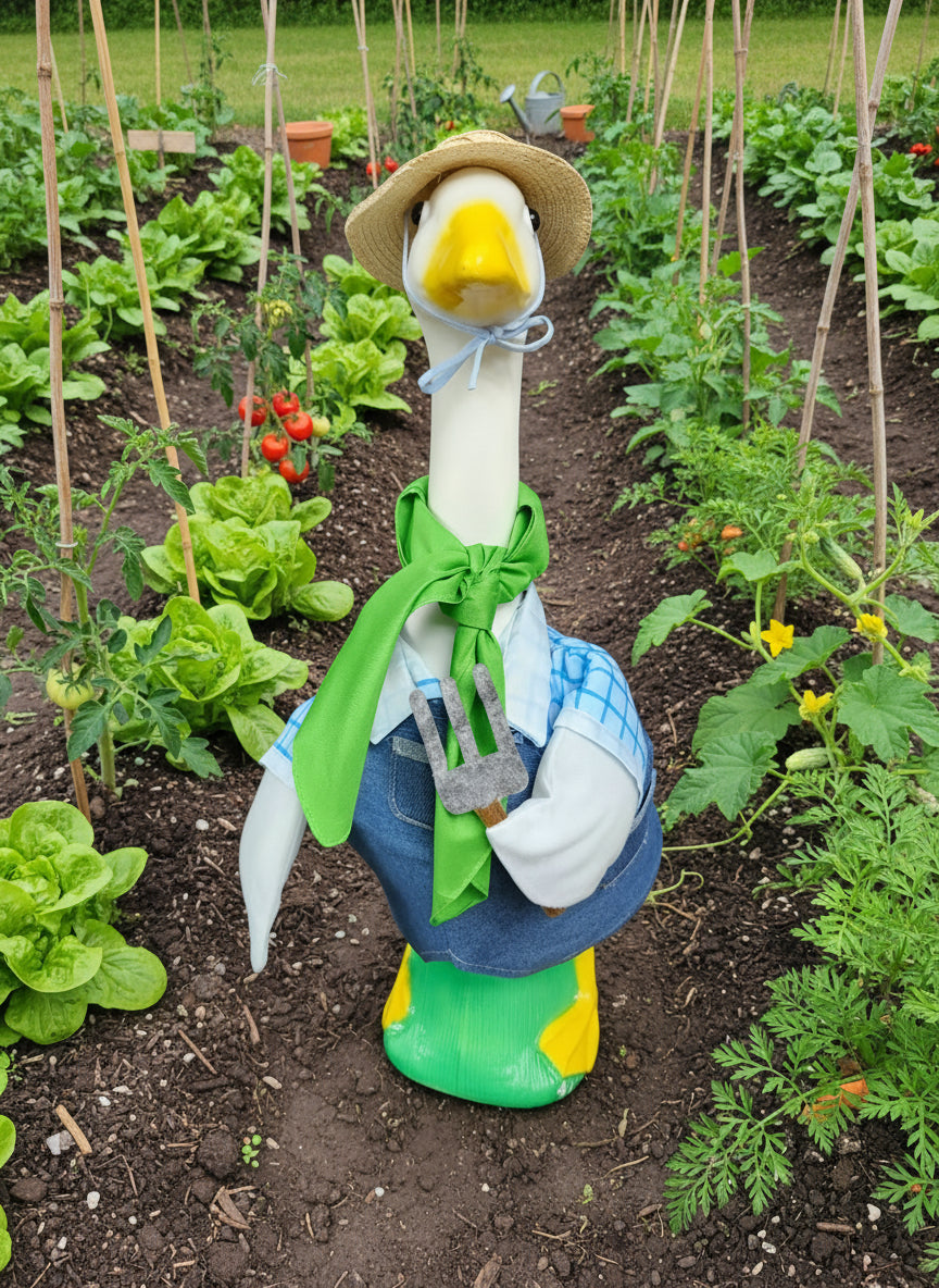 dress up goose Man Gardener goose oufit – Carriage House Studio LLC
