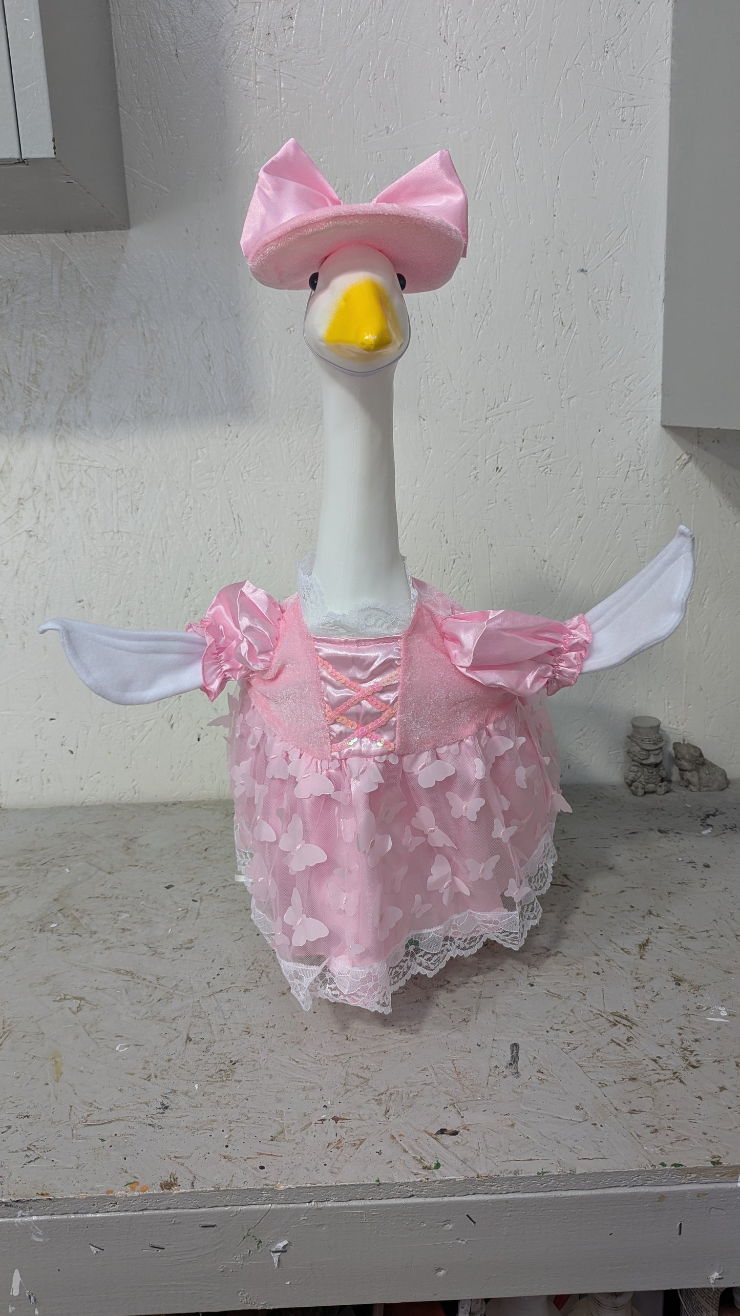 Butterfly dress w/ wings goose outfit