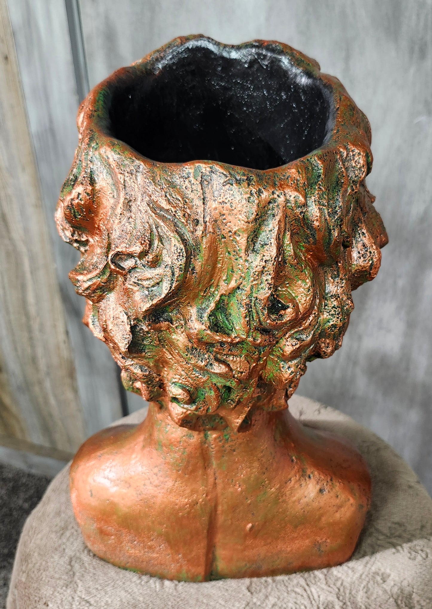 Man head planter