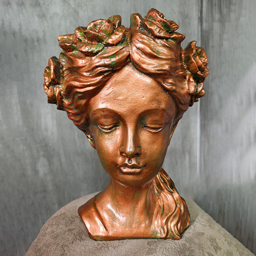 Woman head planter