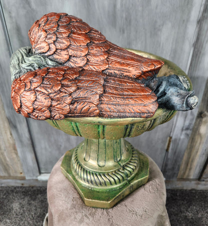 Angel birdbath