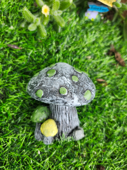 Fairy garden triple mushroom