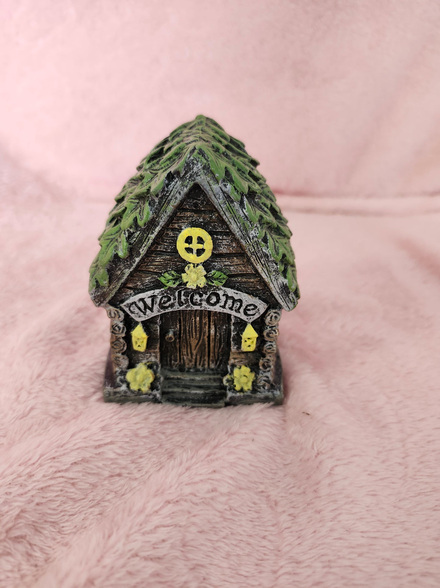 Log cabin fairy house