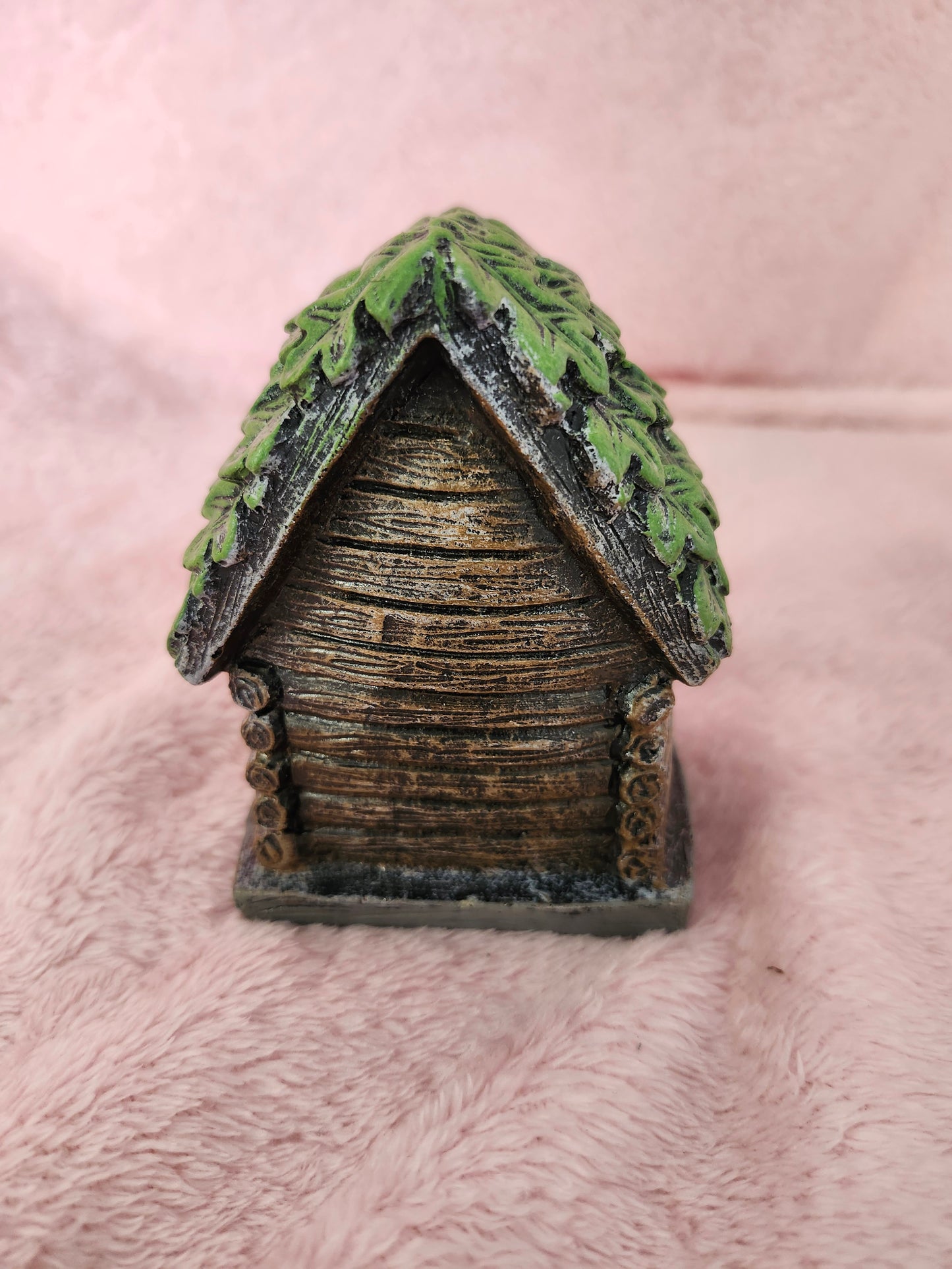 Log cabin fairy house