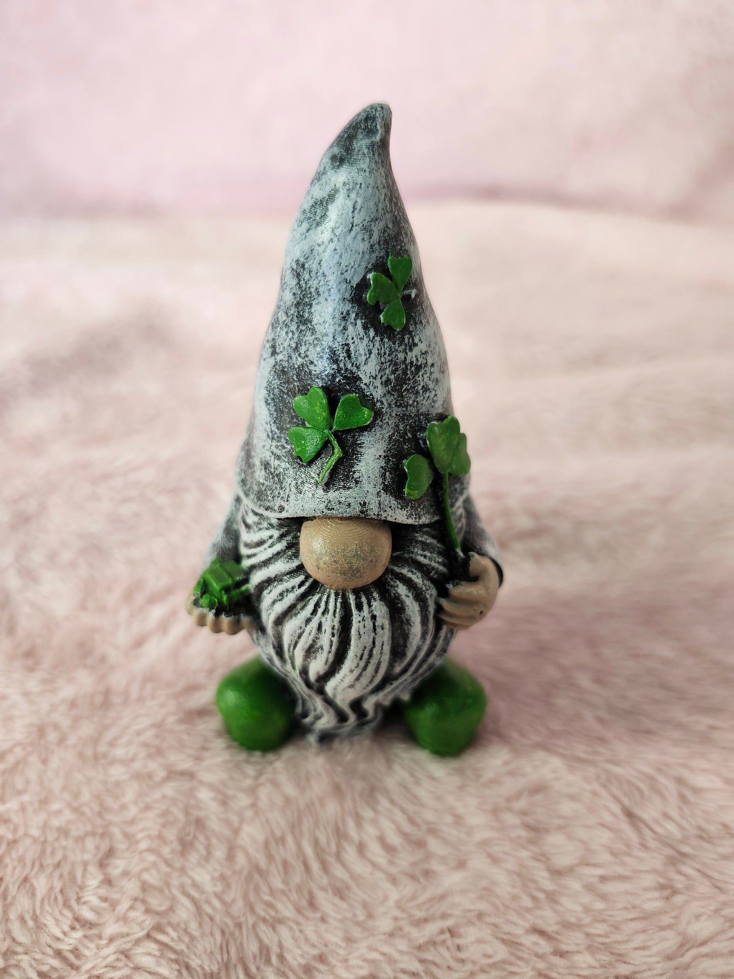 Whimsy Clover gnome holding truck