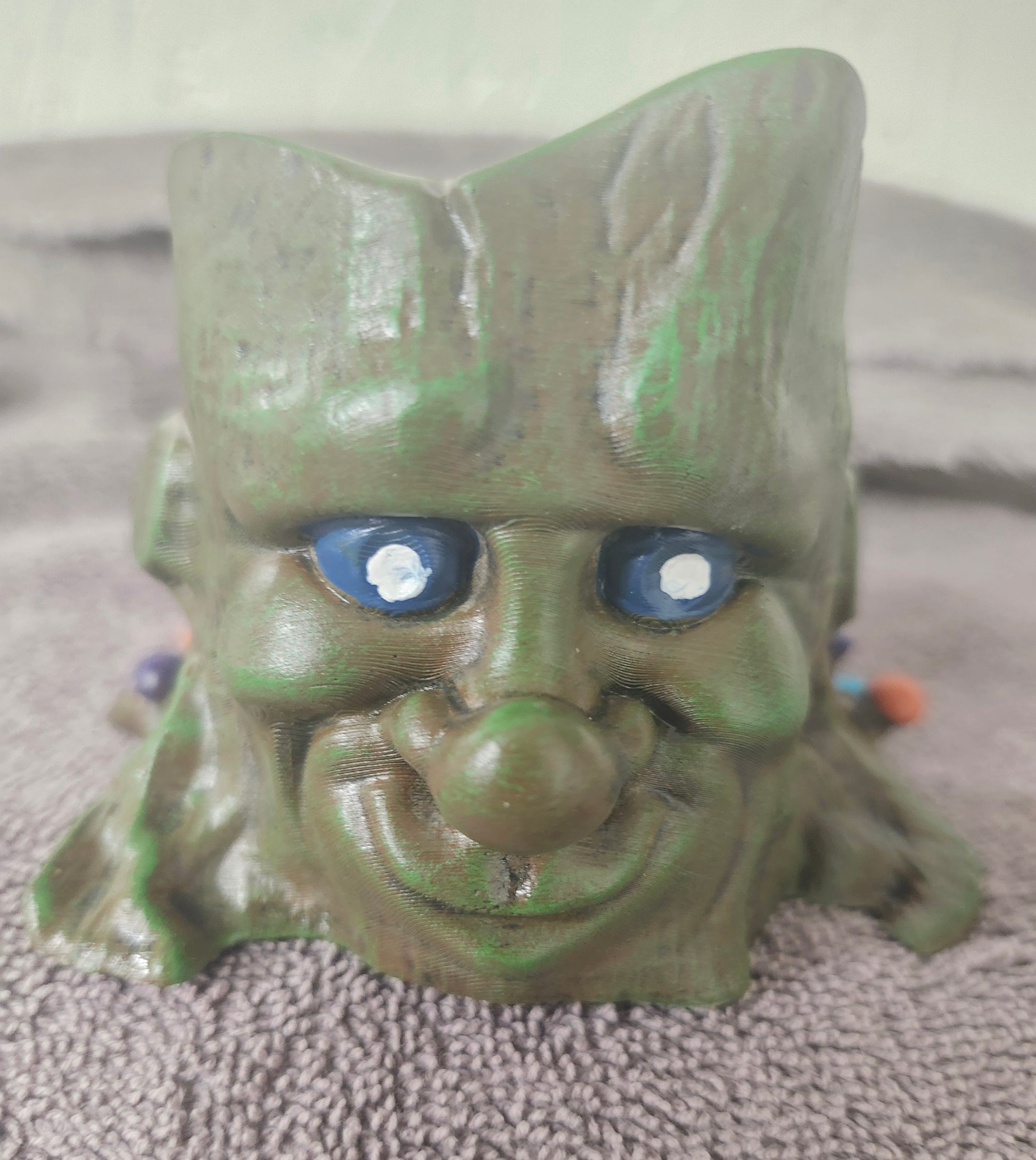 mushrooms in succulent pot Tree face w/mushrooms succulent pot – Carriage House Studio LLC