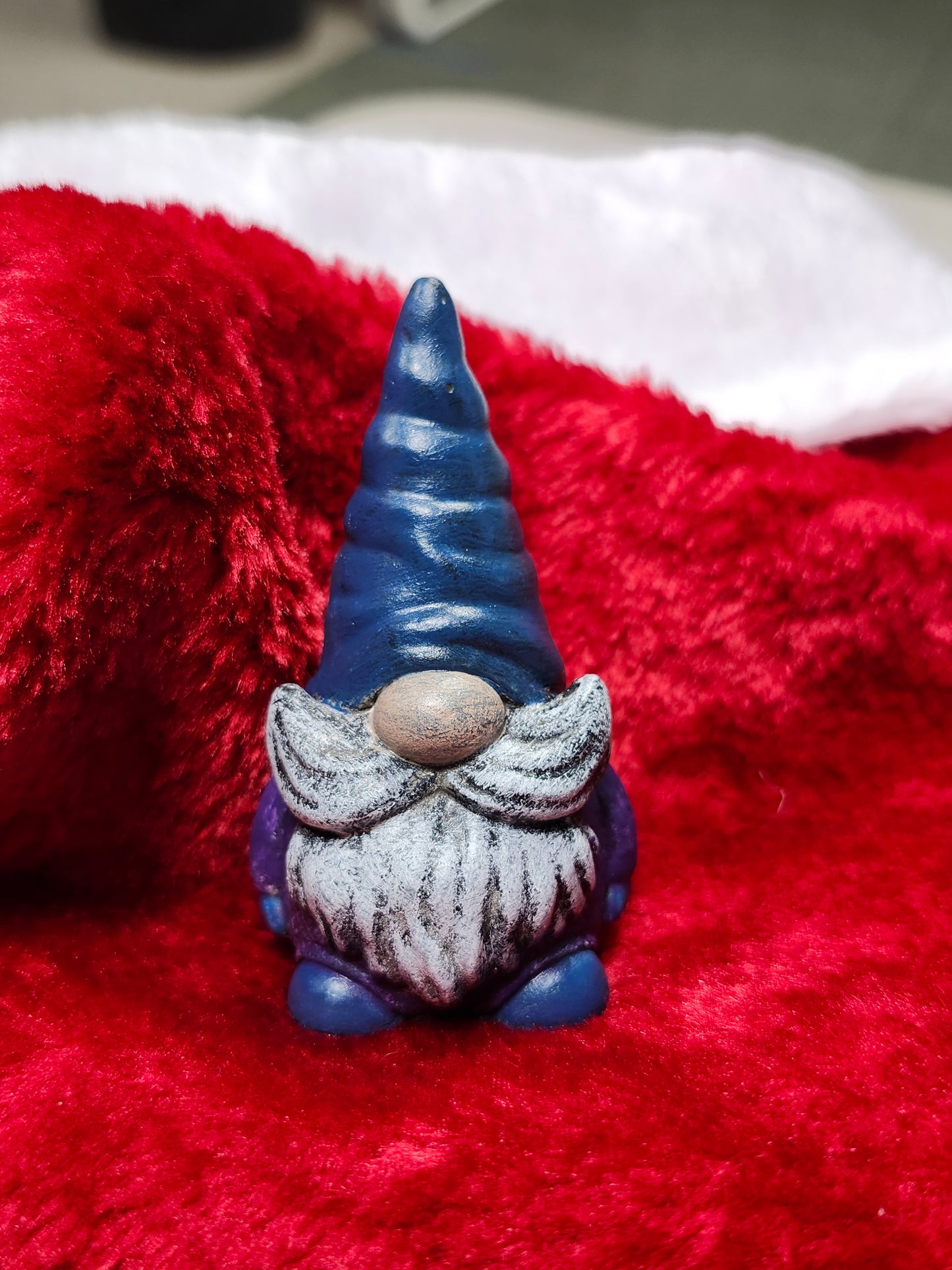 Big mustache whimsy gnome tiny