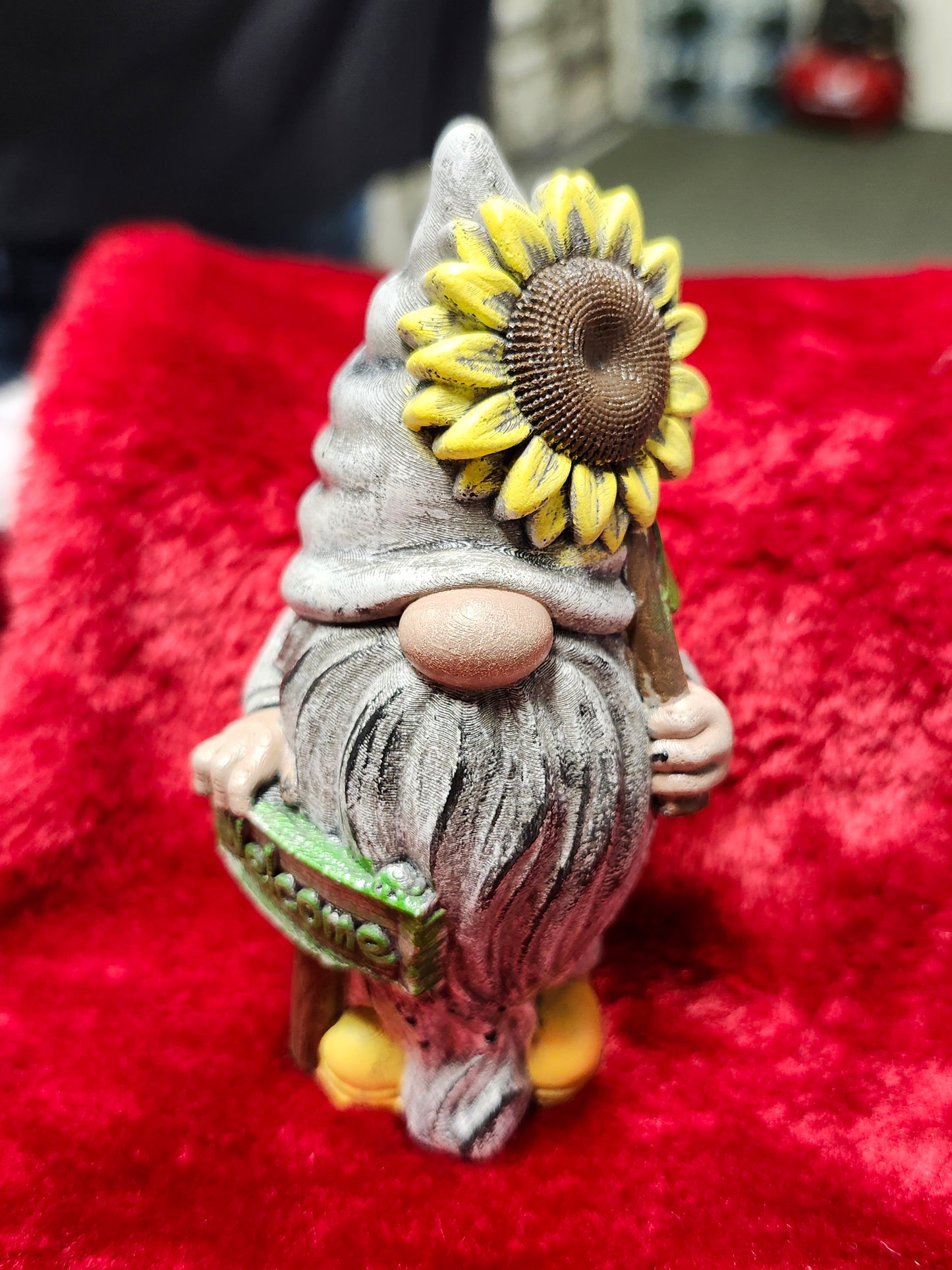 Sunflower welcome whimsy gnome