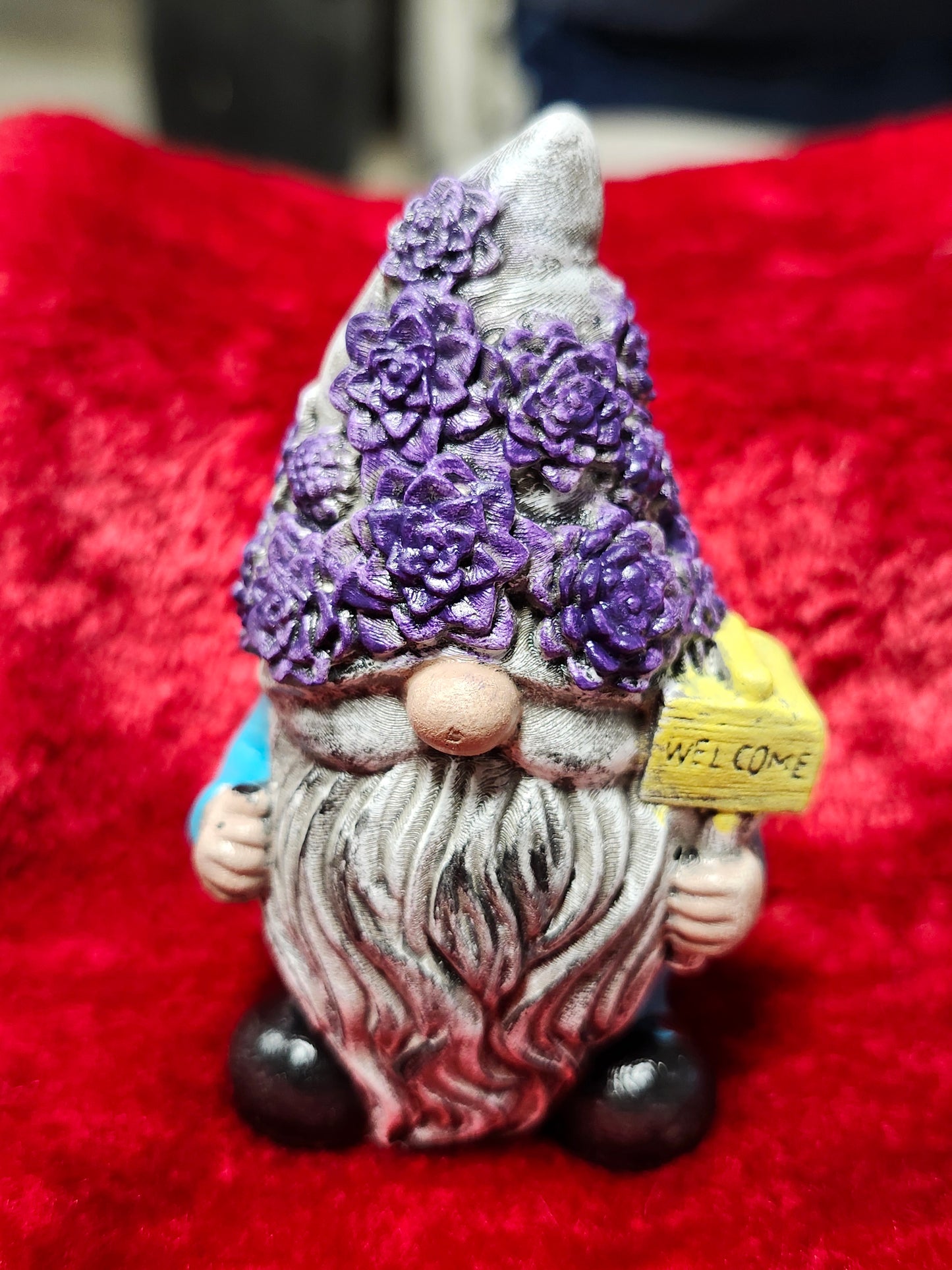 Flower hat welcome whimsy gnome