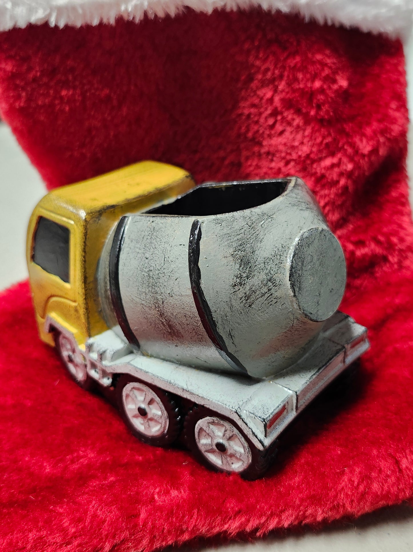 Cement truck succulent planter