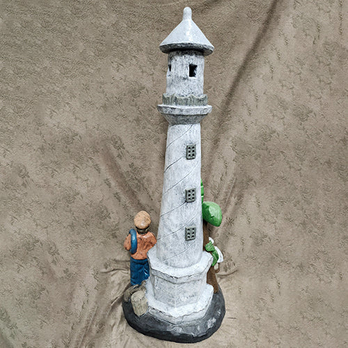 Lighthouse with sailor