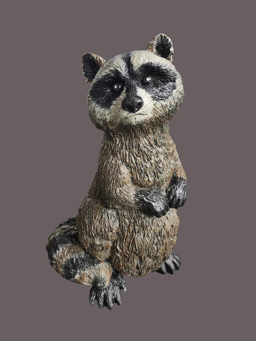 Standing large raccoon – Carriage House Studio LLC