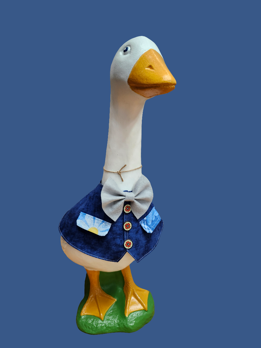 Fancy vest with bow tie goose outfit – Carriage House Studio LLC Fancy vest with bow tie goose outfit – Carriage House Studio LLC