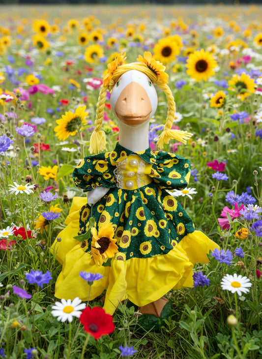 Sunflower dress goose outfit