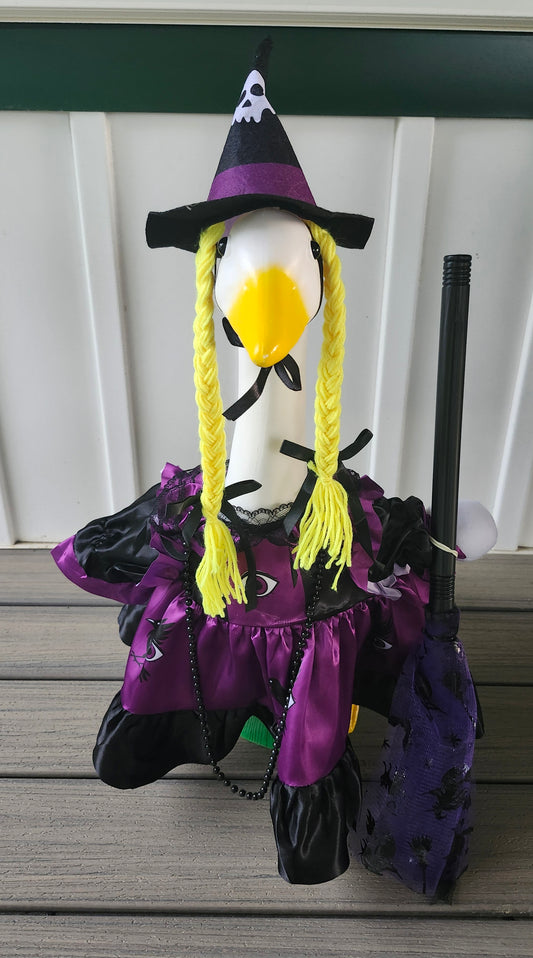 Purple Halloween goose outfit