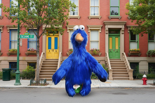 Blue Monster with cookie goose outfit