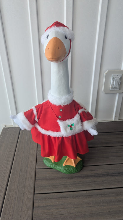 Red Christmas dress w/purse & hat
