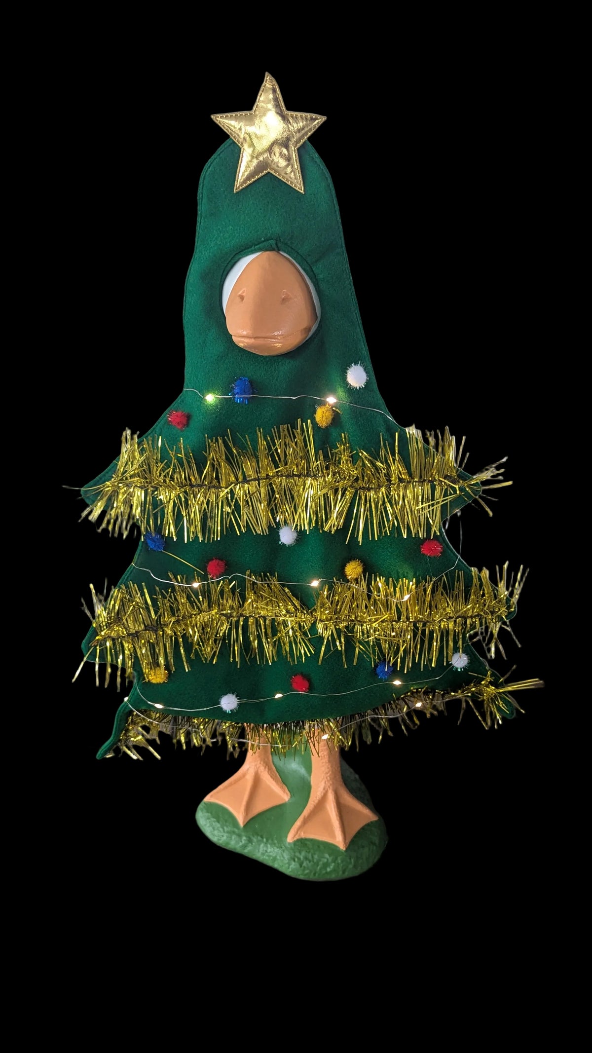 Christmas tree w/lights goose outfit