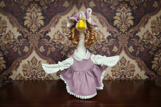 Purple vintage dress goose outfit