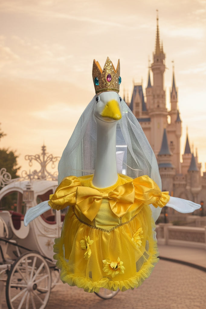 Yellow Princess dress w/removable wings