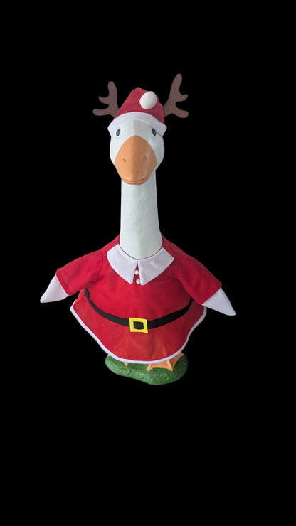 Santa w/reindeer hat goose outfit