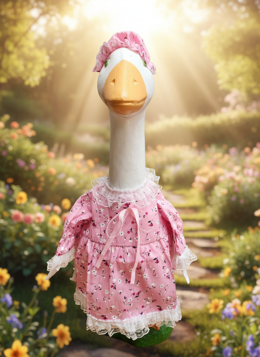Flower dress goose outfit