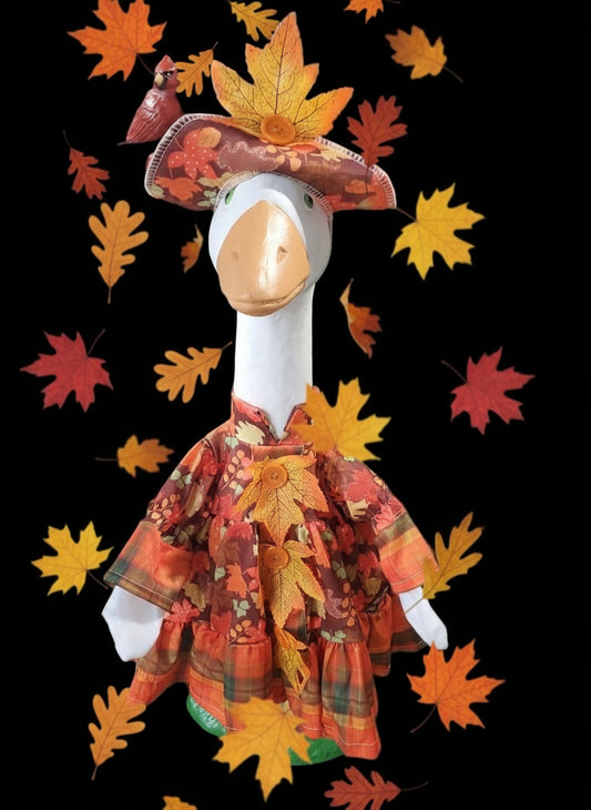 Fall leaves goose outfit
