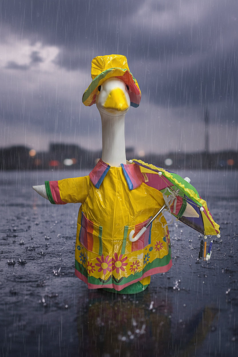Raincoat goose outfit