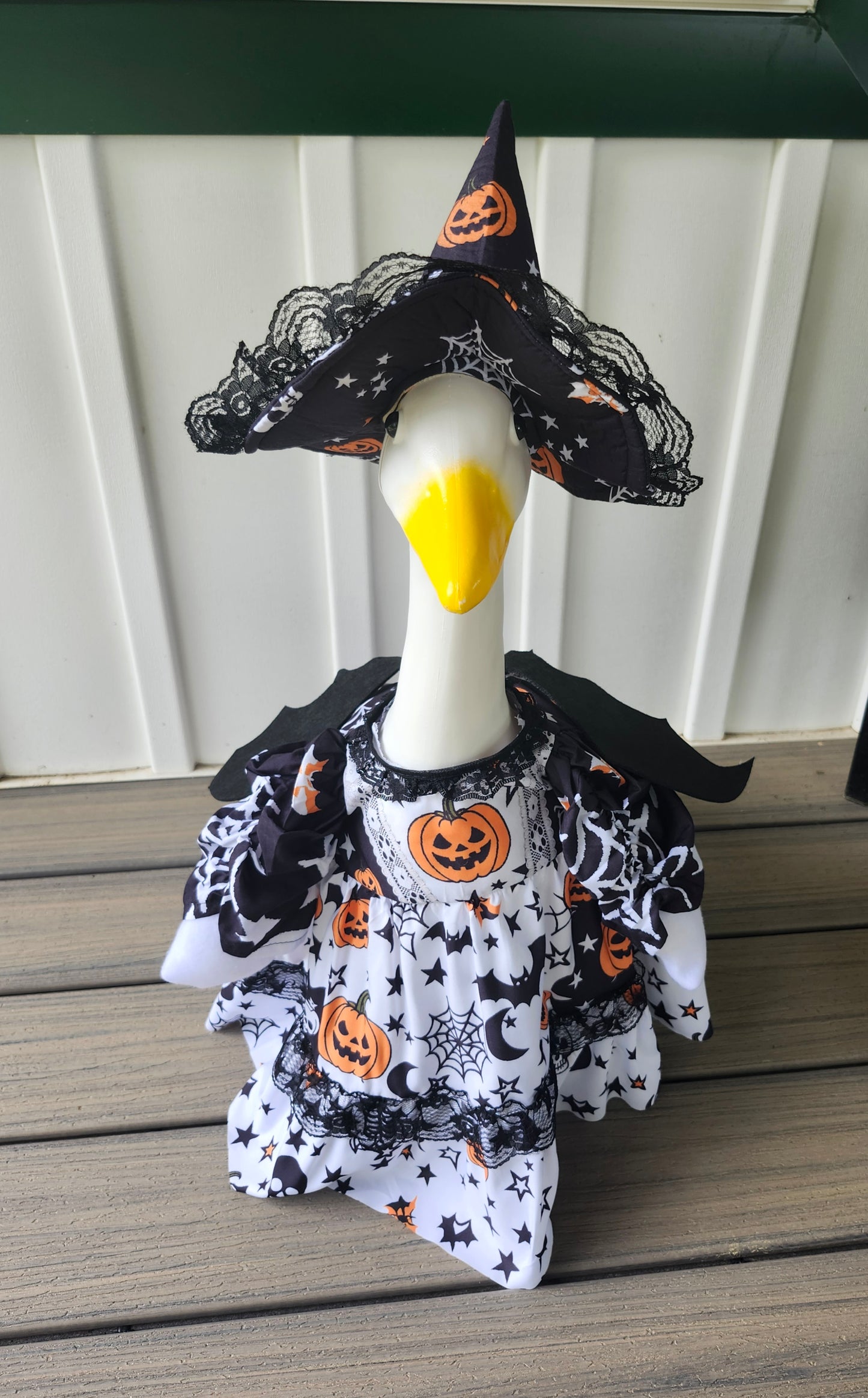 Halloween dress w/ bat wings goose outfit