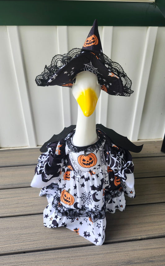 Halloween dress w/ bat wings goose outfit