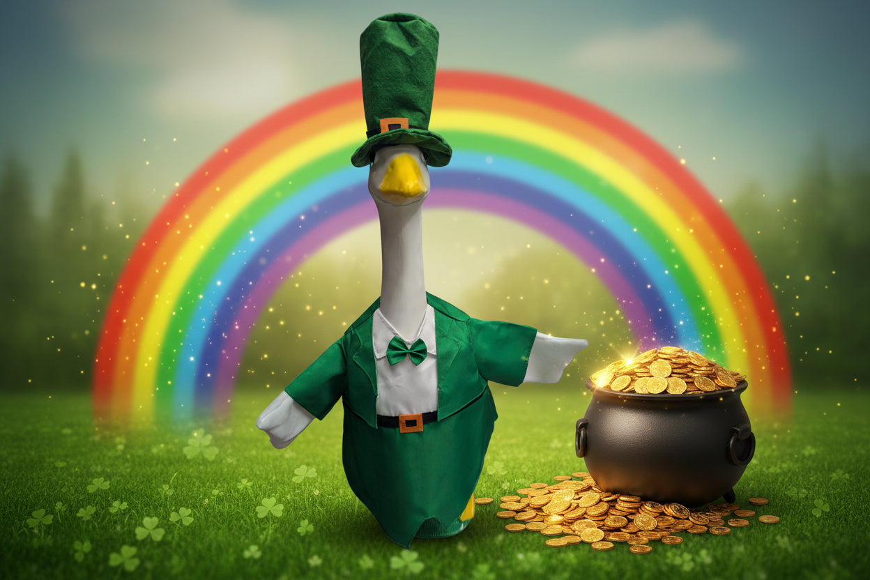 St. Patrick's day w/ top hat goose outfit