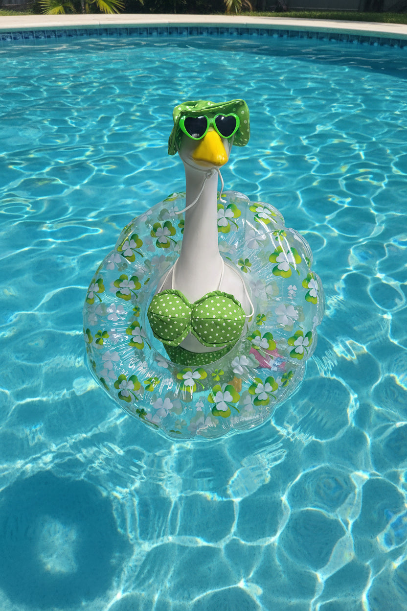 Swimsuit w/ floaty goose outfit