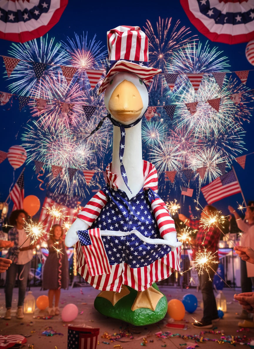 Man 4th of July goose outfit