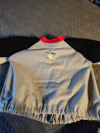 Sweatshirt silly goose patch with bow goose outfit