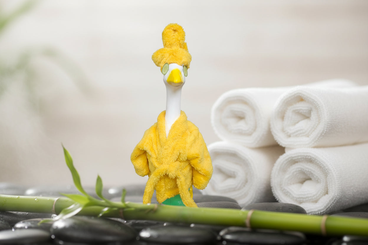 Yellow robe spa goose outfit