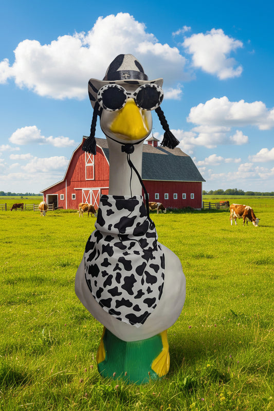 Cowgirl hat w/ glasses and handkerchief