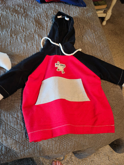 Hoodie goose outfit with silly goose patch