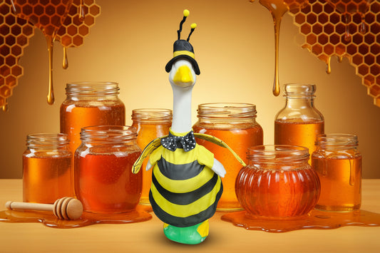 Bee with top hat goose outfit