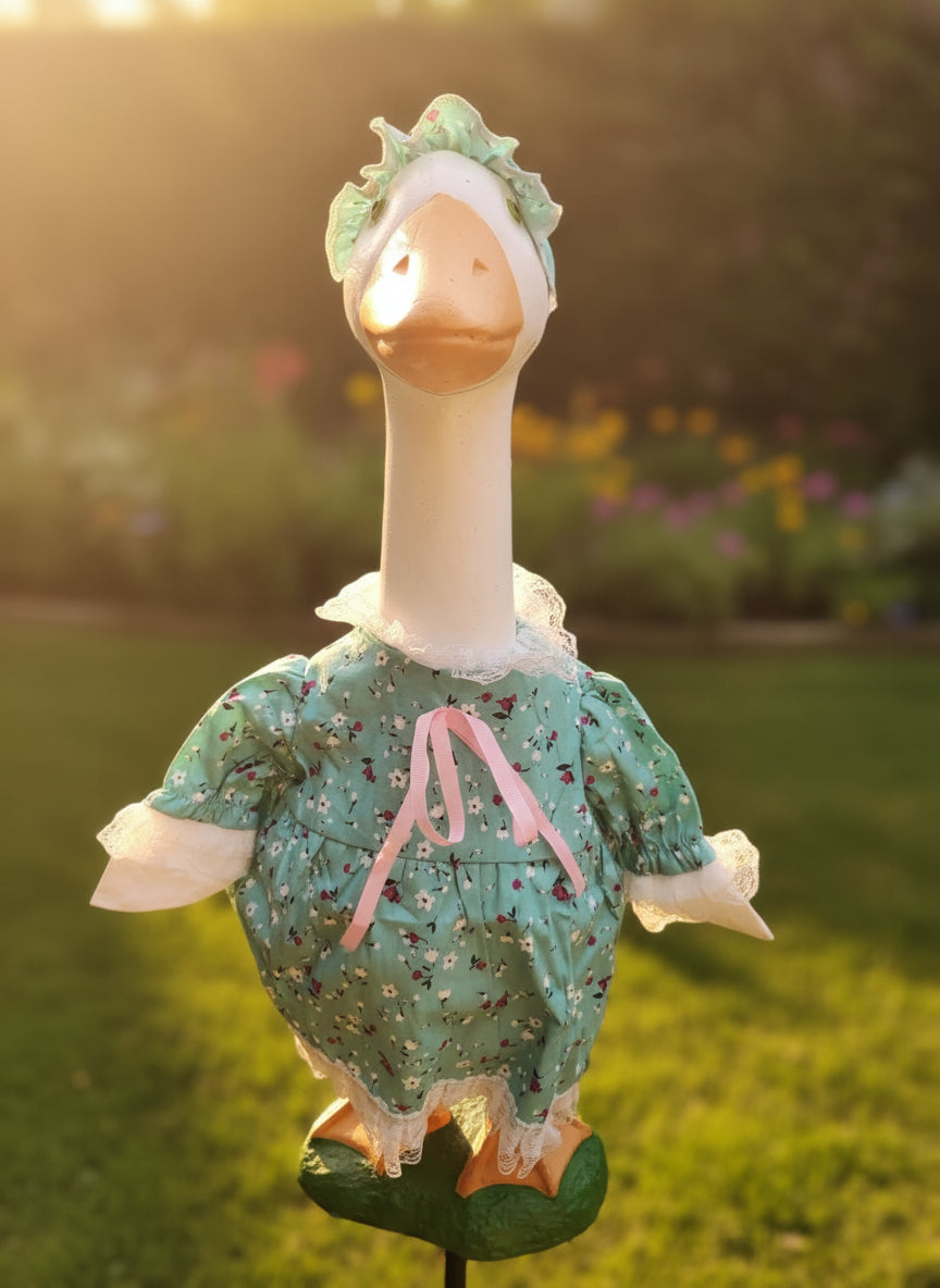 Flower dress goose outfit